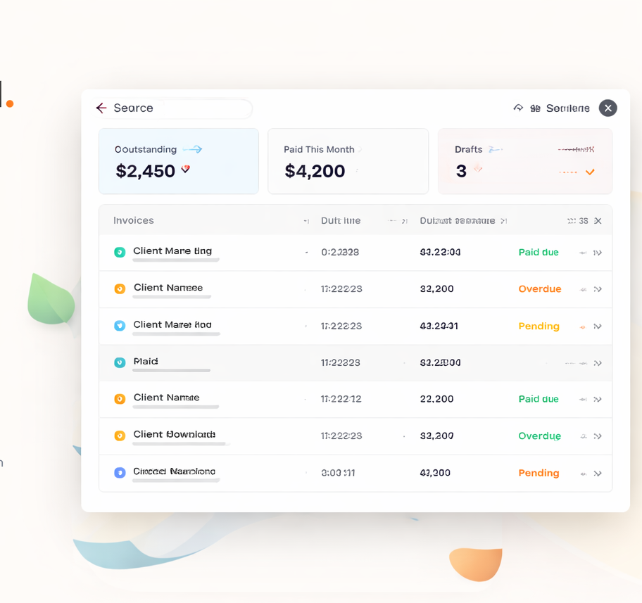 Invoice and receipt documents